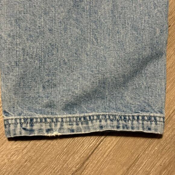 Vintage Lee Dungarees Carpenter Jeans 16R Light Wash 100% Cotton Relaxed Fit - Picture 14 of 16